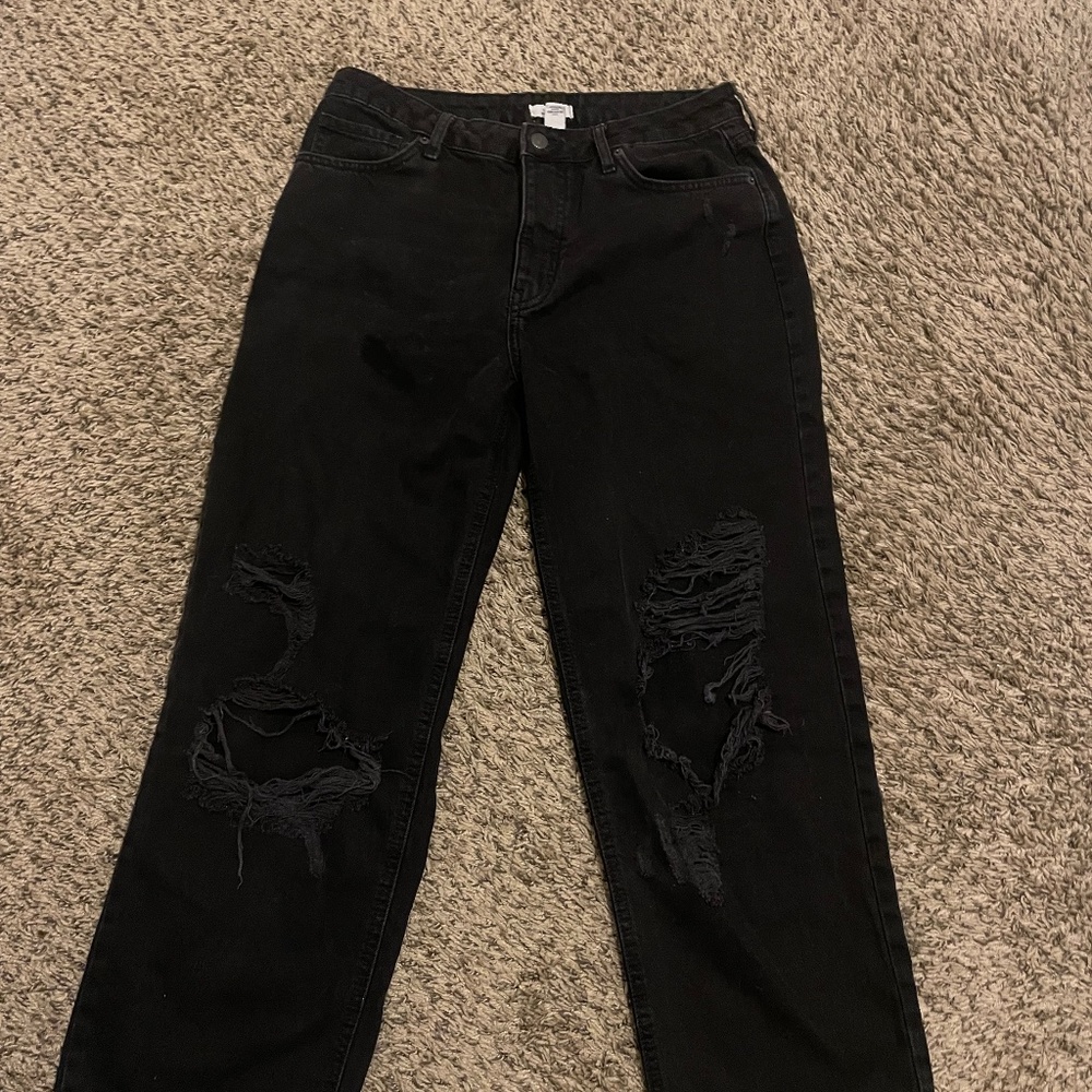 Mid Rise Wide Leg Jeans